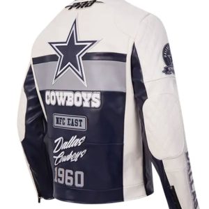 Motorcycle Racing Dallas Cowboys Leather Jacket