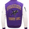 PVMAU Panther Purple and White Varsity Bomber Jacket
