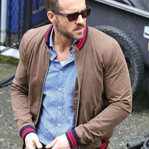 Ryan Reynolds Brown Bomber Jacket