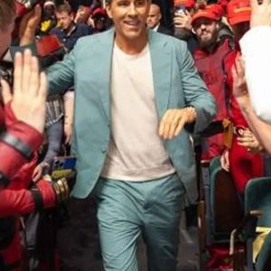 Ryan Reynolds Deadpool & Wolverine Movie Blue Suit