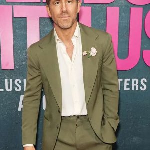 Ryan Reynolds It Ends with Us Green Suit