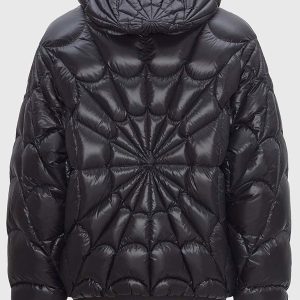 Spider Hooded Black Jacket