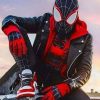 Spider‑Man Miles Morales Black Biker Jacket