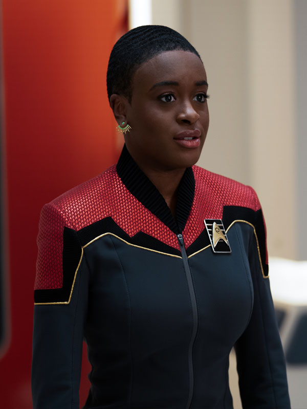 Star Trek Strange New World Celia Rose Gooding Grey and Red Jacket