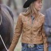 Heartland Amber Marshall Brown Leather Jacket