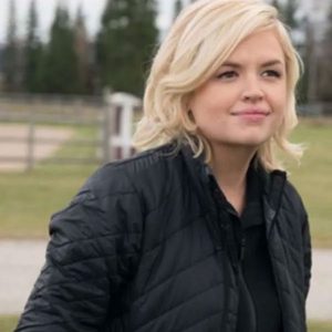 TV Series Heartland Jessica Amlee Black Quilted Jacket