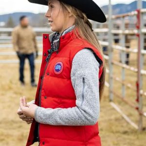 TV Series Heartland S14 Amy Fleming Quilted Red Puffer Vest