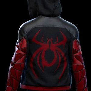The End Spider-Man Miles Morales Red and Black Jacket