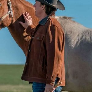 Tim Fleming TV Series Heartland Brown Leather Jacket