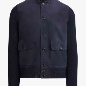 American Idol S24 Luke Bryan Blue Suede Jacket