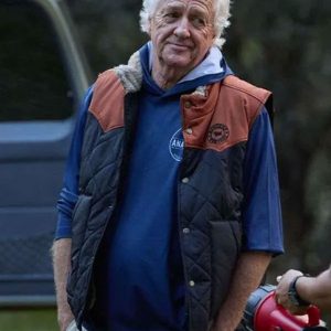 Home and Away Shane Withington Black and Brown Quilted Vest