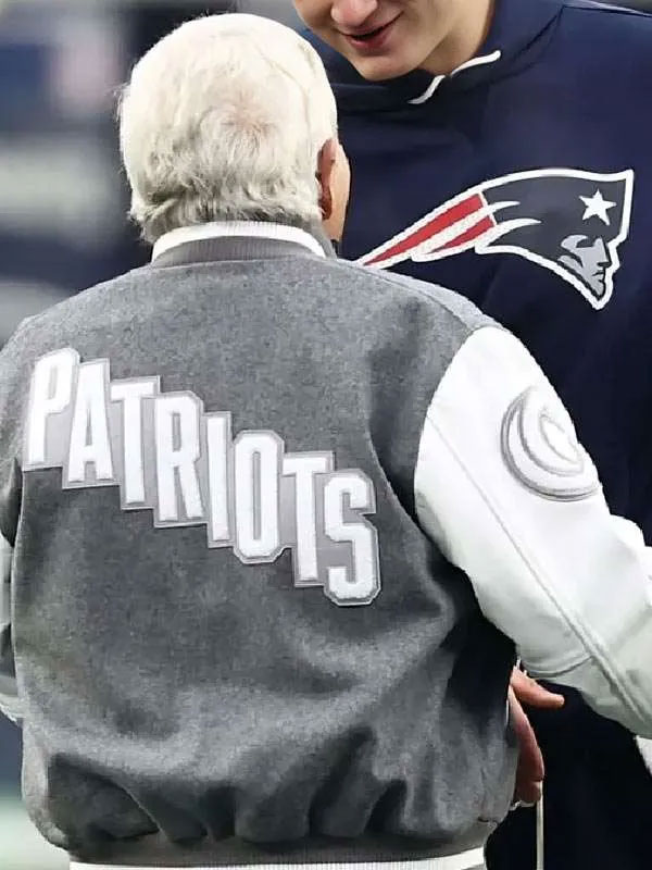 Robert Kraft Patriots AFC Divisional Playoff Letterman Jacket