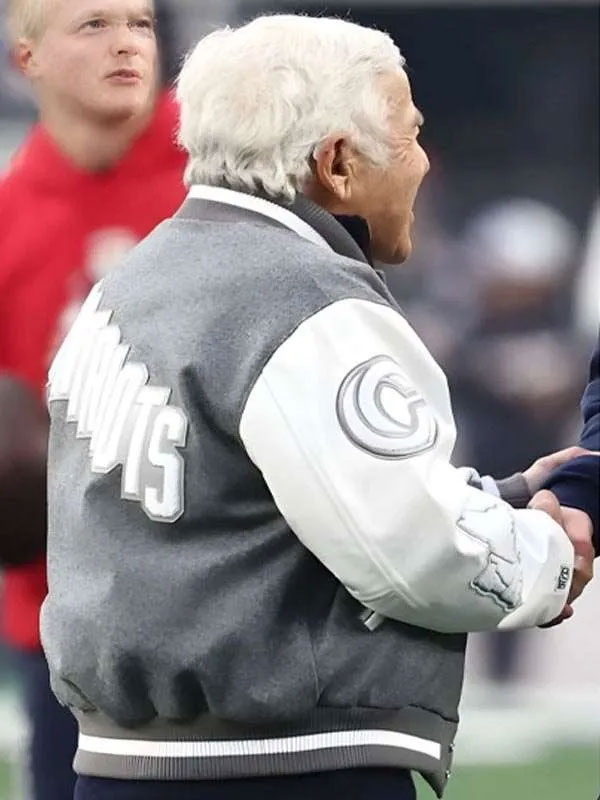 Robert Kraft Patriots AFC Divisional Playoff Letterman Jacket