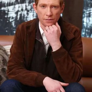 The Incomer Domhnall Gleeson Brown Suede Bonber Leather Jacket