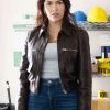 Tracker Sofia Pernas Brown Leather Jacket