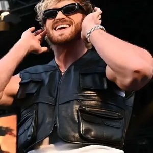 WWE Royal Rumble 2026 Logan Paul Black Leather Vest